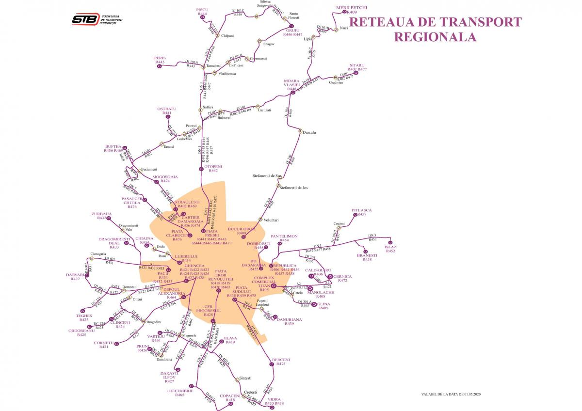 Mappa delle stazioni ferroviarie di Bucarest